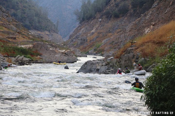 This section of the Stanislaus River is normally impounded by New Melones Lake (Dam) The California drought in 2014 allowed u